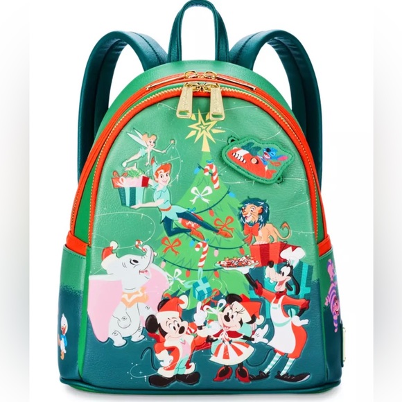 ❌SOLD❌ Disney Classics Christmas Glow-in-the-Dark Loungefly Mini Backpack - Picture 1 of 5